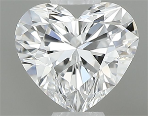 Picture of Natural Diamond 0.34 Carats, Heart with  Cut, D Color, IF Clarity and Certified by GIA