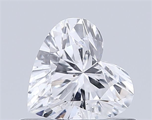 Picture of Natural Diamond 0.51 Carats, Heart with  Cut, D Color, SI2 Clarity and Certified by GIA