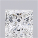 Natural Diamond 1.82 Carats, Princess with  Cut, F Color, VVS2 Clarity and Certified by GIA