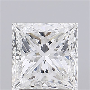 Picture of Natural Diamond 1.82 Carats, Princess with  Cut, F Color, VVS2 Clarity and Certified by GIA