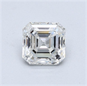 Natural Diamond 0.91 Carats, Asscher with  Cut, F Color, VVS1 Clarity and Certified by GIA