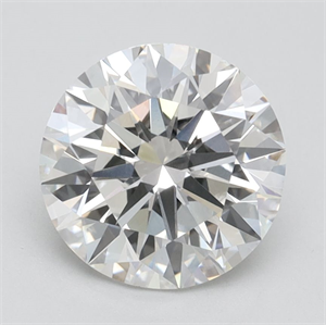 Picture of Lab Grown Diamond 2.60 Carats, Round with Ideal Cut, F Color, VS1 Clarity and Certified by IGI