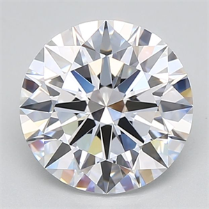 Picture of Lab Grown Diamond 2.54 Carats, Round with Excellent Cut, D Color, IF Clarity and Certified by GIA