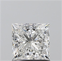 Natural Diamond 1.01 Carats, Princess with  Cut, F Color, SI1 Clarity and Certified by GIA