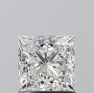 Picture of Natural Diamond 1.01 Carats, Princess with  Cut, F Color, SI1 Clarity and Certified by GIA