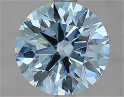 Picture of Lab Grown Diamond 2.42 Carats, Round with Ideal Cut, Fancy Vivid Blue Color, VVS1 Clarity and Certified by IGI