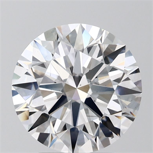 Picture of Lab Grown Diamond 3.50 Carats, Round with Ideal Cut, E Color, VS1 Clarity and Certified by IGI
