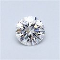 Diamante Natural 0.40 quilates, Redondo , Color D, claridad SI1 y certificado GIA