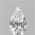Natural Diamond 0.52 Carats, Pear with  Cut, E Color, VVS2 Clarity and Certified by GIA
