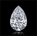 Natural Diamond 6.96 Carats, Pear with  Cut, D Color, VVS2 Clarity and Certified by GIA