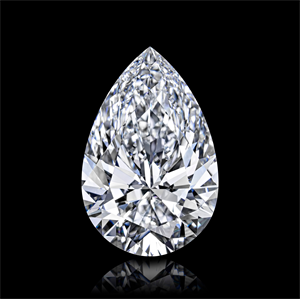 Picture of Natural Diamond 6.96 Carats, Pear with  Cut, D Color, VVS2 Clarity and Certified by GIA
