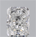 Natural Diamond 2.02 Carats, Radiant with  Cut, F Color, VVS2 Clarity and Certified by GIA
