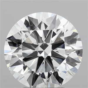 Picture of Lab Grown Diamond 2.90 Carats, Round with Ideal Cut, D Color, VS2 Clarity and Certified by IGI