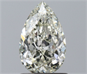 Natural Diamond 0.90 Carats, Pear with  Cut, J Color, VVS1 Clarity and Certified by IGI