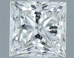 Picture of Natural Diamond 0.52 Carats, Princess with  Cut, H Color, VVS2 Clarity and Certified by GIA