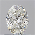 Natural Diamond 0.52 Carats, Oval with  Cut, H Color, VS2 Clarity and Certified by GIA