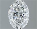 Natural Diamond 1.01 Carats, Oval with  Cut, F Color, SI1 Clarity and Certified by GIA