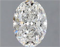 Natural Diamond 1.03 Carats, Oval with  Cut, F Color, VVS2 Clarity and Certified by GIA