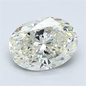 Picture of Natural Diamond 1.50 Carats, Oval with  Cut, K Color, SI1 Clarity and Certified by GIA