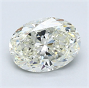 Natural Diamond 1.50 Carats, Oval with  Cut, K Color, SI1 Clarity and Certified by GIA