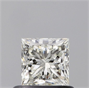 Natural Diamond 0.58 Carats, Princess with  Cut, K Color, VS1 Clarity and Certified by GIA