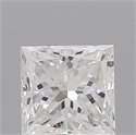 Natural Diamond 0.70 Carats, Princess with  Cut, F Color, SI2 Clarity and Certified by IGI