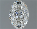 Natural Diamond 1.00 Carats, Oval with  Cut, G Color, VVS2 Clarity and Certified by IGI