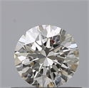 Natural Diamond 0.55 Carats, Round with Excellent Cut, H Color, VVS2 Clarity and Certified by IGI