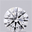 Lab Grown Diamond 1.08 Carats, Round with Ideal Cut, D Color, IF Clarity and Certified by IGI
