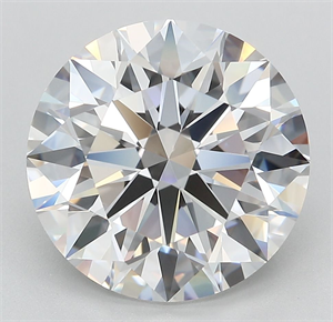 Picture of Lab Grown Diamond 6.10 Carats, Round with Ideal Cut, D Color, VVS2 Clarity and Certified by IGI