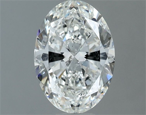 Picture of Natural Diamond 1.00 Carats, Oval with  Cut, G Color, SI2 Clarity and Certified by IGI