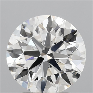 Picture of Lab Grown Diamond 2.25 Carats, Round with Ideal Cut, F Color, VS1 Clarity and Certified by IGI