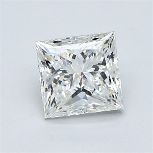 Picture of Natural Diamond 1.01 Carats, Princess with  Cut, H Color, VVS2 Clarity and Certified by GIA
