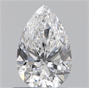 Natural Diamond 0.60 Carats, Pear with  Cut, D Color, SI1 Clarity and Certified by GIA