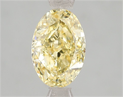 Picture of Lab Grown Diamond 2.01 Carats, Oval with  Cut, Fancy Intense Yellow Color, VVS2 Clarity and Certified by IGI
