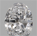 Natural Diamond 0.20 Carats, Oval with  Cut, D Color, SI2 Clarity and Certified by IGI