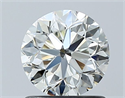 Natural Diamond 1.01 Carats, Round with Very Good Cut, J Color, VS1 Clarity and Certified by GIA