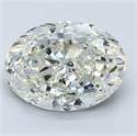 Diamante Natural 3.62 quilates, Ovalado , Color J, claridad VS2 y certificado GIA