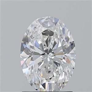 Picture of Natural Diamond 1.51 Carats, Oval with  Cut, G Color, SI1 Clarity and Certified by GIA