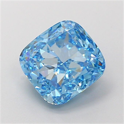 Picture of Lab Grown Diamond 2.51 Carats, CUSHION MODIFIED with  Cut, Fancy Vivid Blue Color, VVS1 Clarity and Certified by IGI