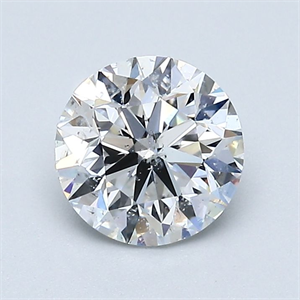 Picture of Natural Diamond 1.01 Carats, Round with Very Good Cut, E Color, I1 Clarity and Certified by GIA