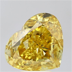 Picture of Lab Grown Diamond 1.83 Carats, CUSHION MODIFIED with  Cut, Fancy Vivid Yellow Color, VS2 Clarity and Certified by IGI