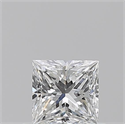 Diamante Natural 0.50 quilates, Princesa , Color E, claridad VVS2 y certificado GIA