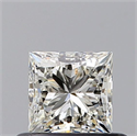Natural Diamond 0.50 Carats, Princess with  Cut, J Color, VS1 Clarity and Certified by GIA