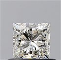 Natural Diamond 0.50 Carats, Princess with  Cut, J Color, VS1 Clarity and Certified by GIA