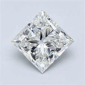 Picture of Natural Diamond 1.01 Carats, Princess with  Cut, H Color, VVS2 Clarity and Certified by GIA