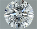 Natural Diamond 1.50 Carats, Round with Excellent Cut, F Color, SI2 Clarity and Certified by IGI