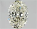 Natural Diamond 1.70 Carats, Oval with  Cut, K Color, SI2 Clarity and Certified by HRD