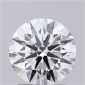 Lab Grown Diamond 1.52 Carats, Round with Ideal Cut, D Color, VS1 Clarity and Certified by IGI
