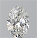 Natural Diamond 0.70 Carats, Oval with  Cut, H Color, SI1 Clarity and Certified by GIA